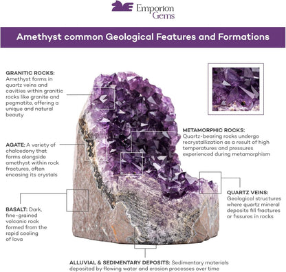 Stunning Natural Amethyst Crystal Clusters - 2 to 3 Lbs, 4" to 7" Tall, Deep Purple Geode Quartz from Uruguay